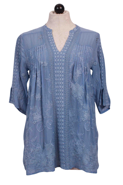 Blissful Blue Tili Ryder Tunic by Johnny Was