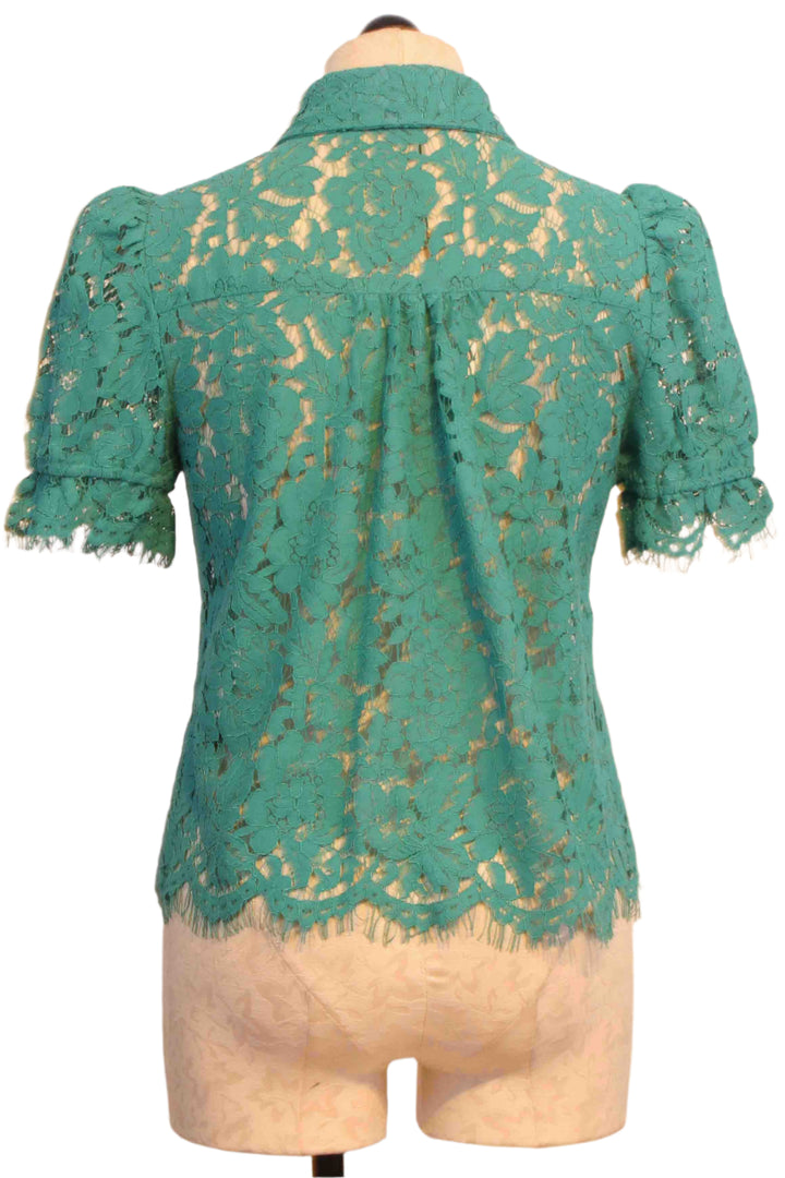 back view of Topaz colored Mina Lace Shirt by Generation Love