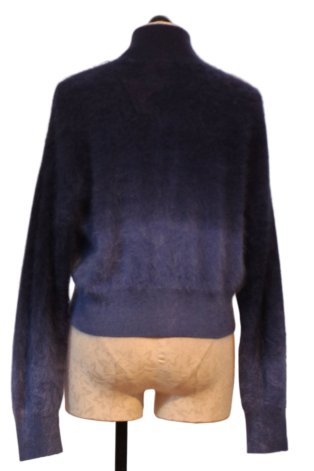 back view of Midnight Dip Brushed Dip Toto Sweater Jacket by Colorush