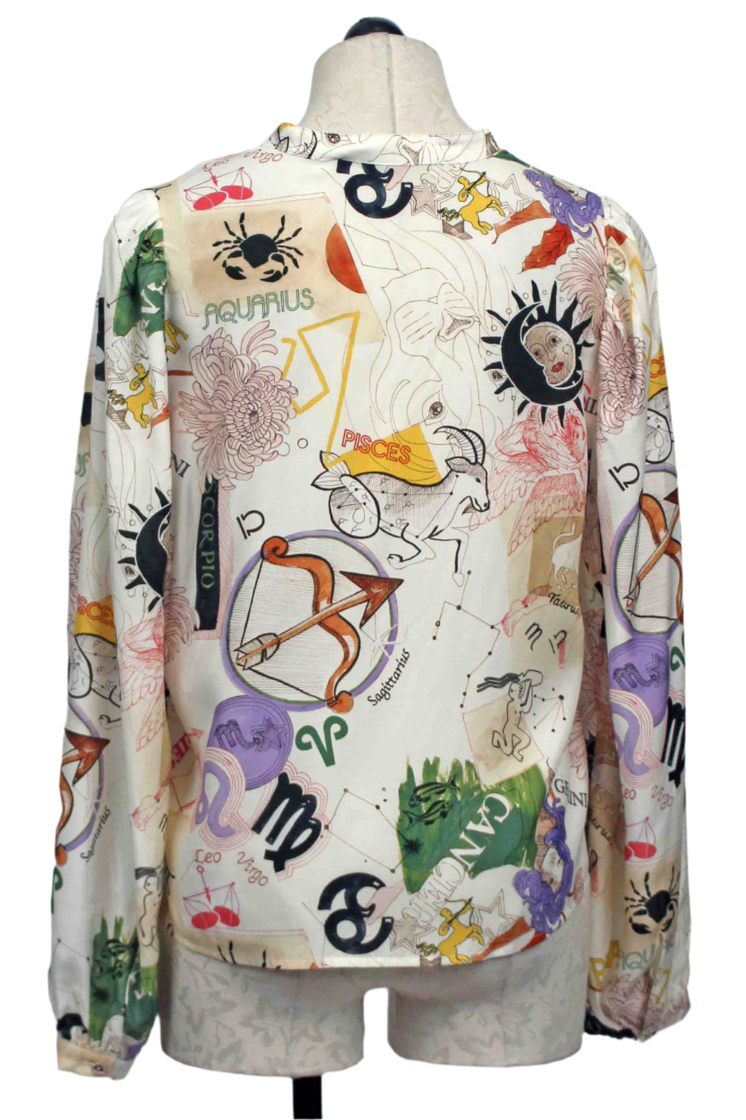 back view of Tysen Blouse by Marie Oliver in a Zodiac Print