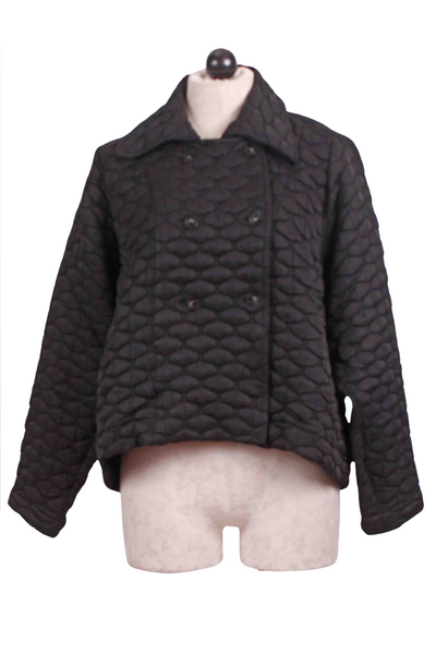 Black Bubble Quilted Cropped Jacket by Alembika