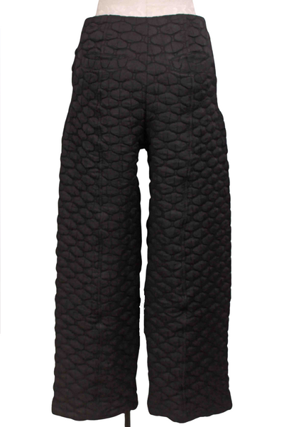 back view of Black Bubble Quilted Pants by Alembika