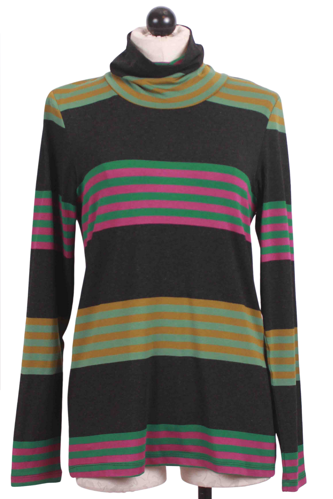 Urban Mixed Stripe Turtleneck by Alembika