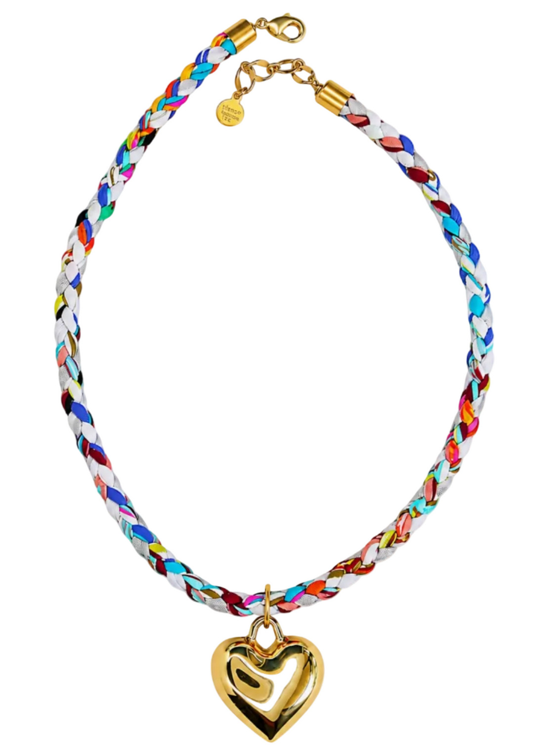 White Valentina Necklace with Heart by Catherine Page