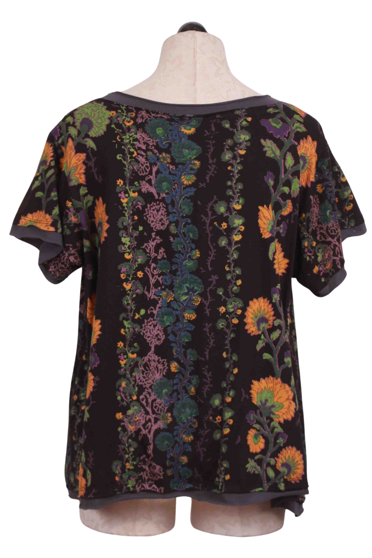 back view of Floral Vine Print Margie Top by Little Journeys