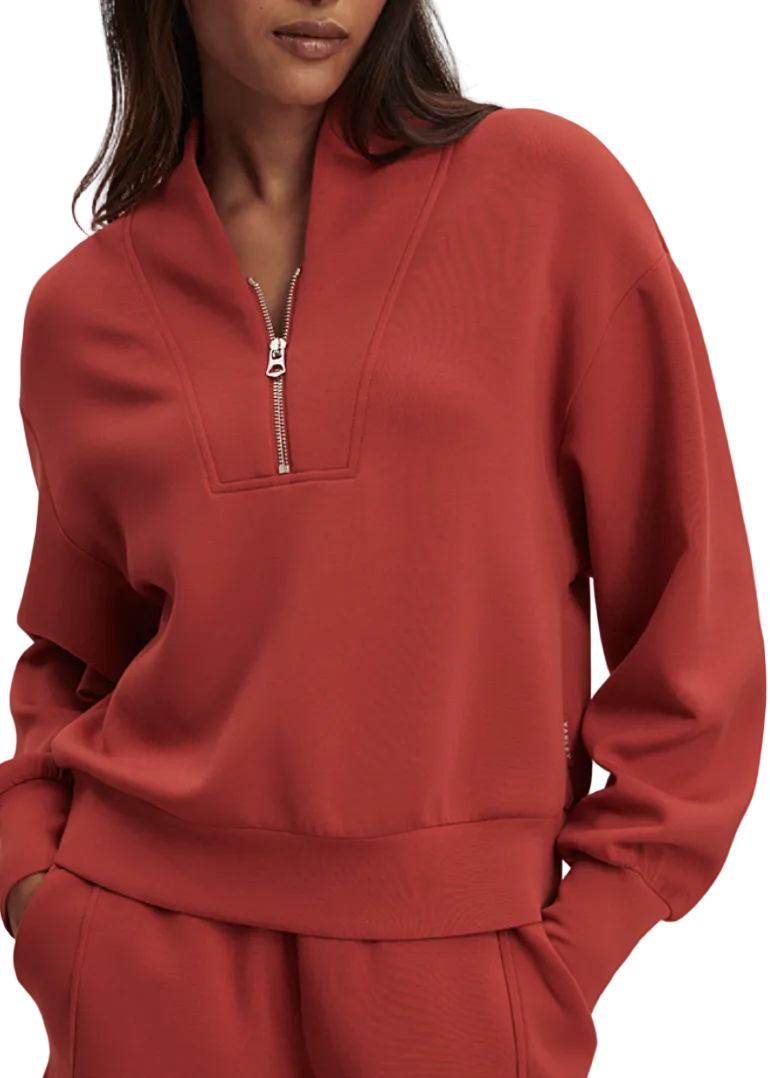 model wearing The Davidson Sweat in Bossa Nova by Varley