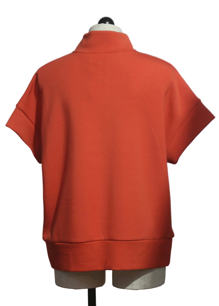 back view of The Richie Short Sleeve Sweat by Varley in Summer Fig
