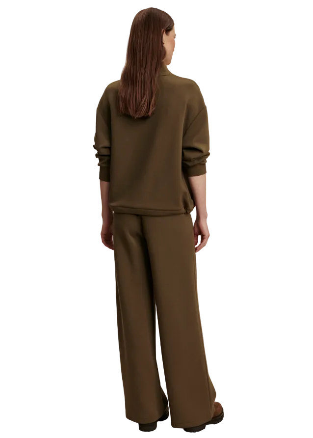 back view of The Extra Wide Leg Pant 29.5 by Varley in Military Olive