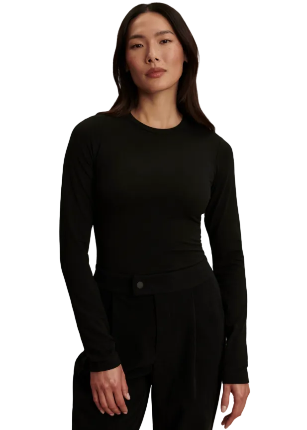 black Edna Long Sleeve Fitted Tee by Varley