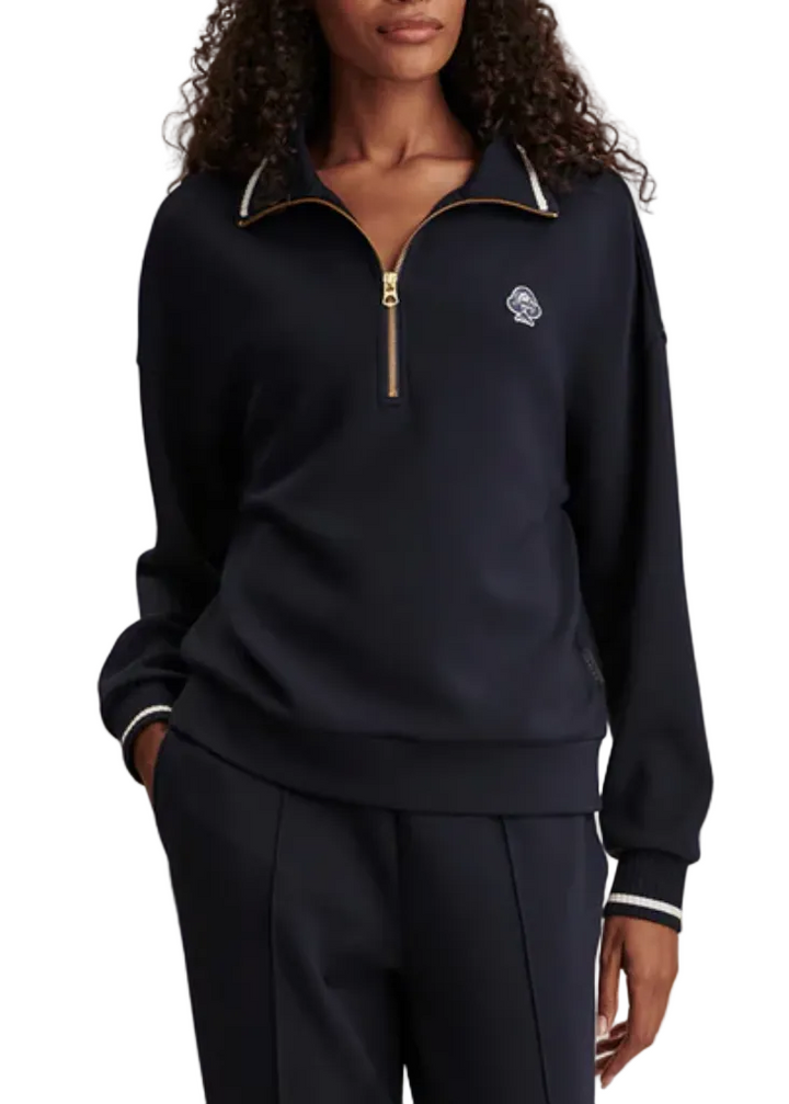 The Bertie Half Zip Sweat by Varley in Navy