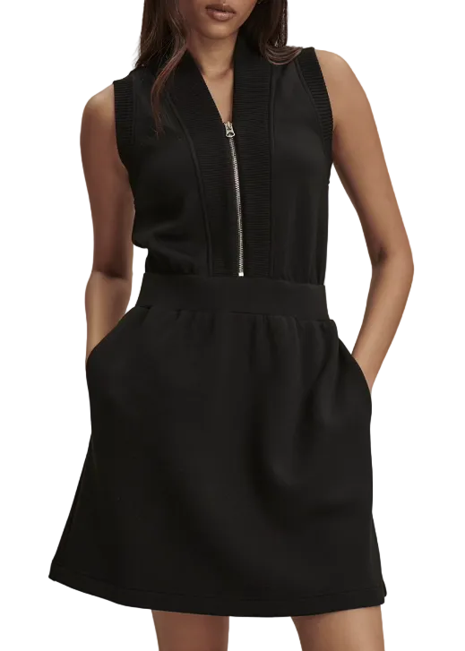 Black Polyanna Half Zip Dress by Varley