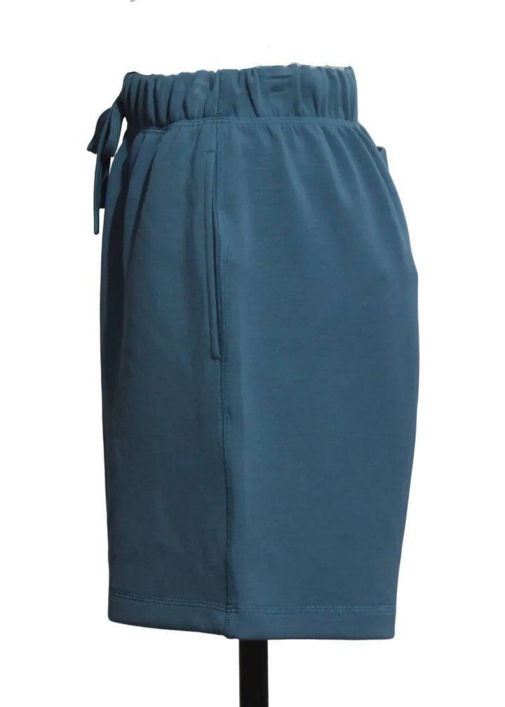 side view of Rumer Long Short 6.5 in Mallard Blue by Varley 