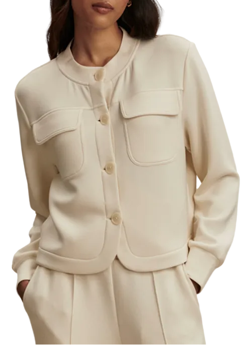 Pristine Colored  Hartwell Button Through Sweat by Varley 