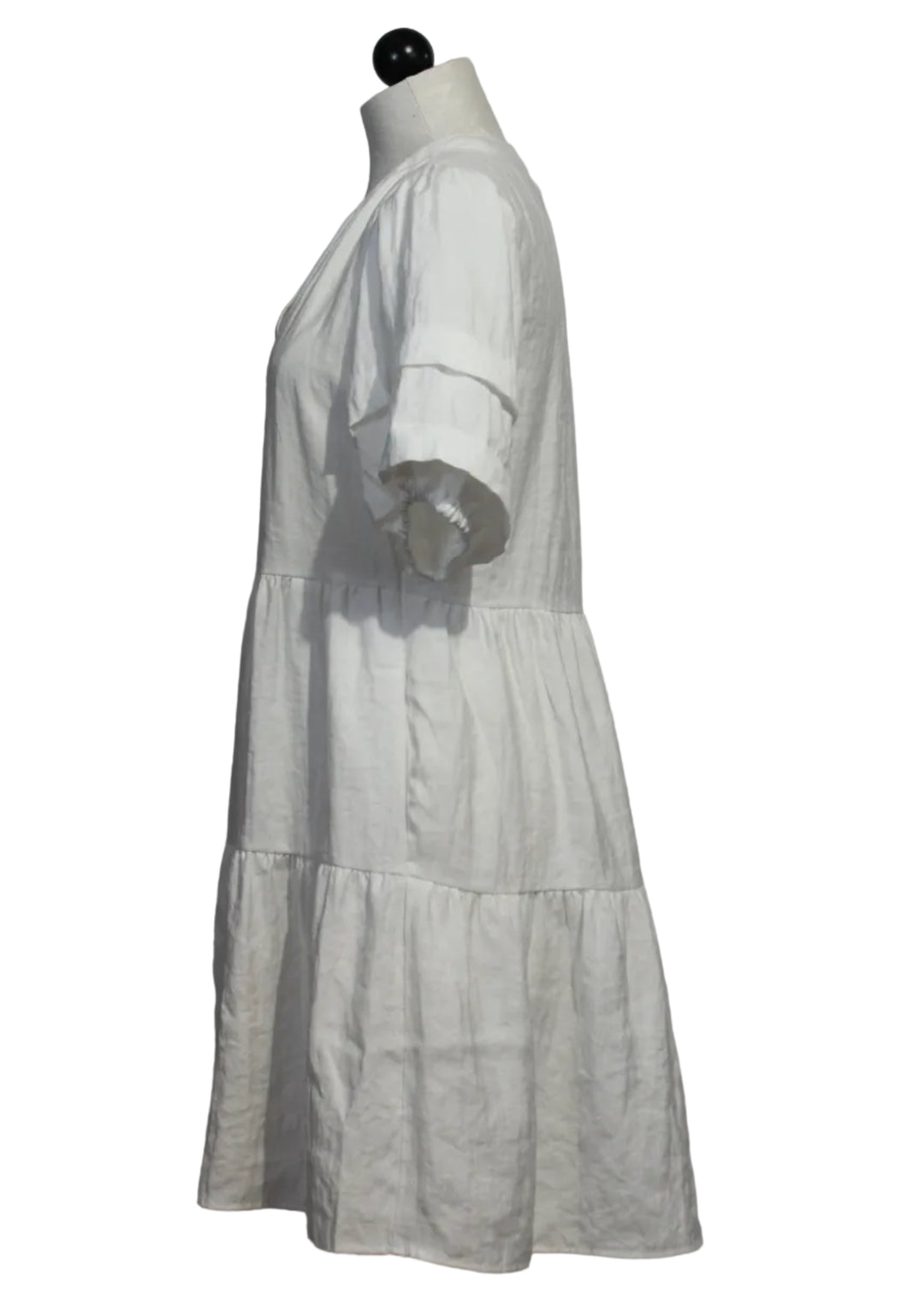 side view of Melita Optic White Dress by Velvet Heart 