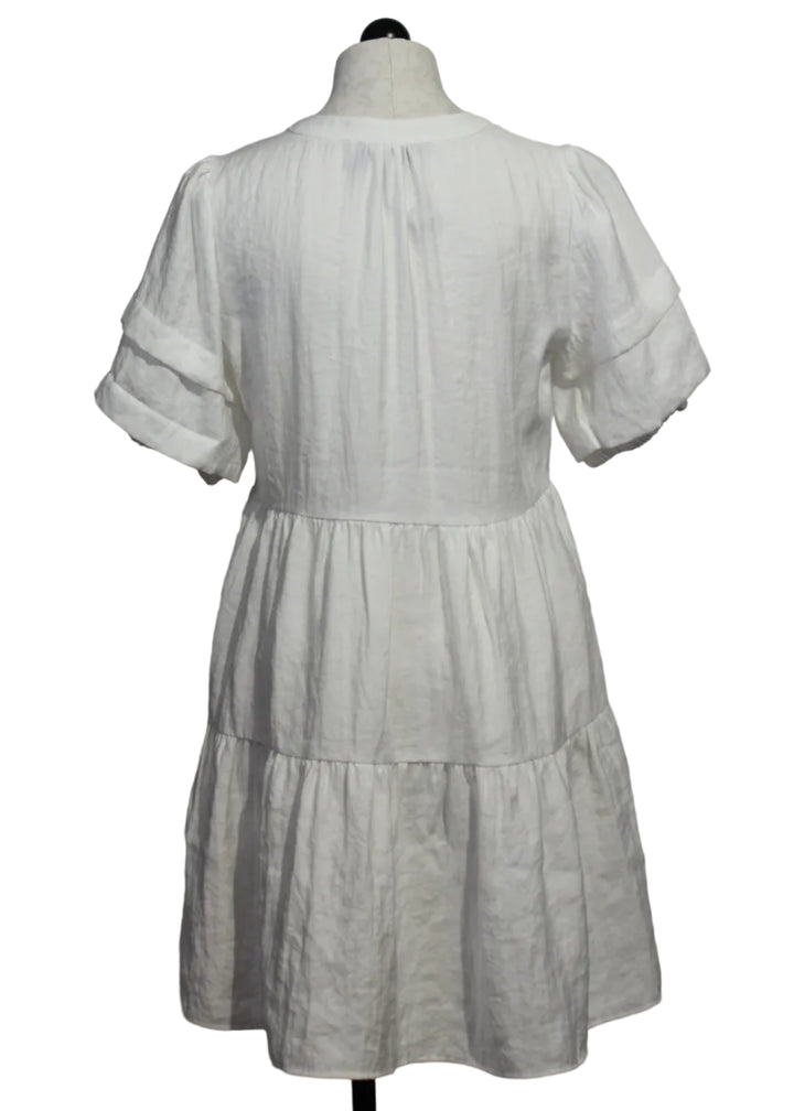 back view of Melita Optic White Dress by Velvet Heart 