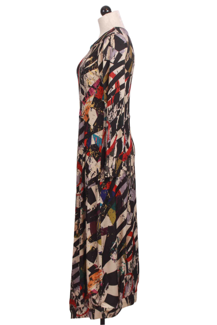 side view of Diana Dress by Kozan in the Multicolored Gallery Print