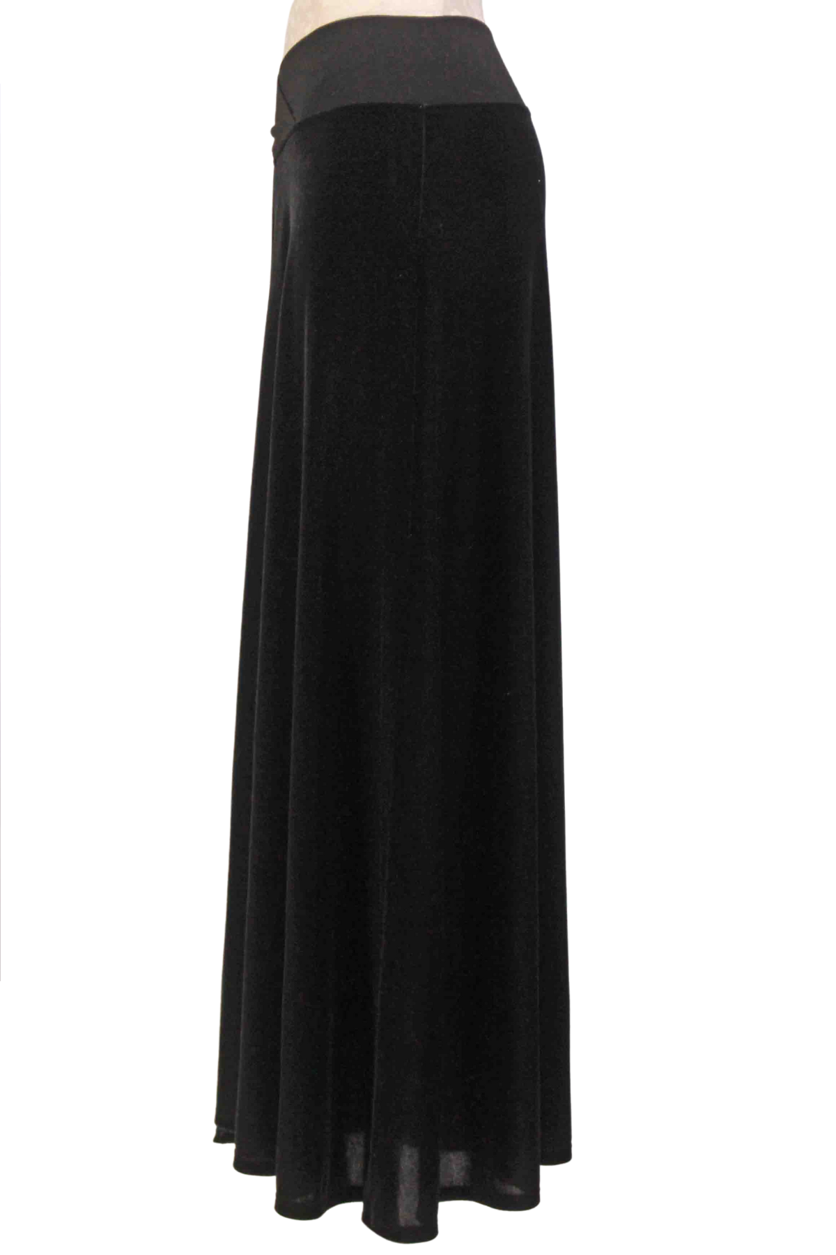 side view of Black Velvet Vera Skirt by Testimony