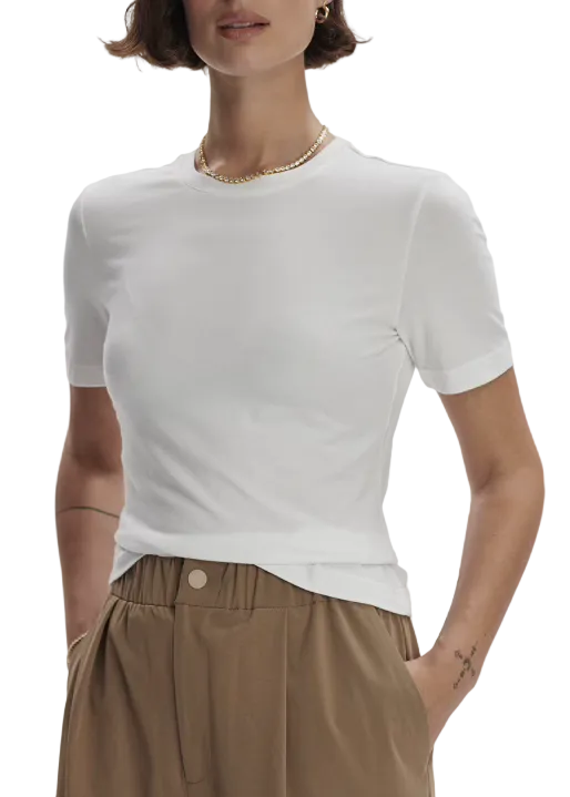 White Regina Fitted Tee by Varley