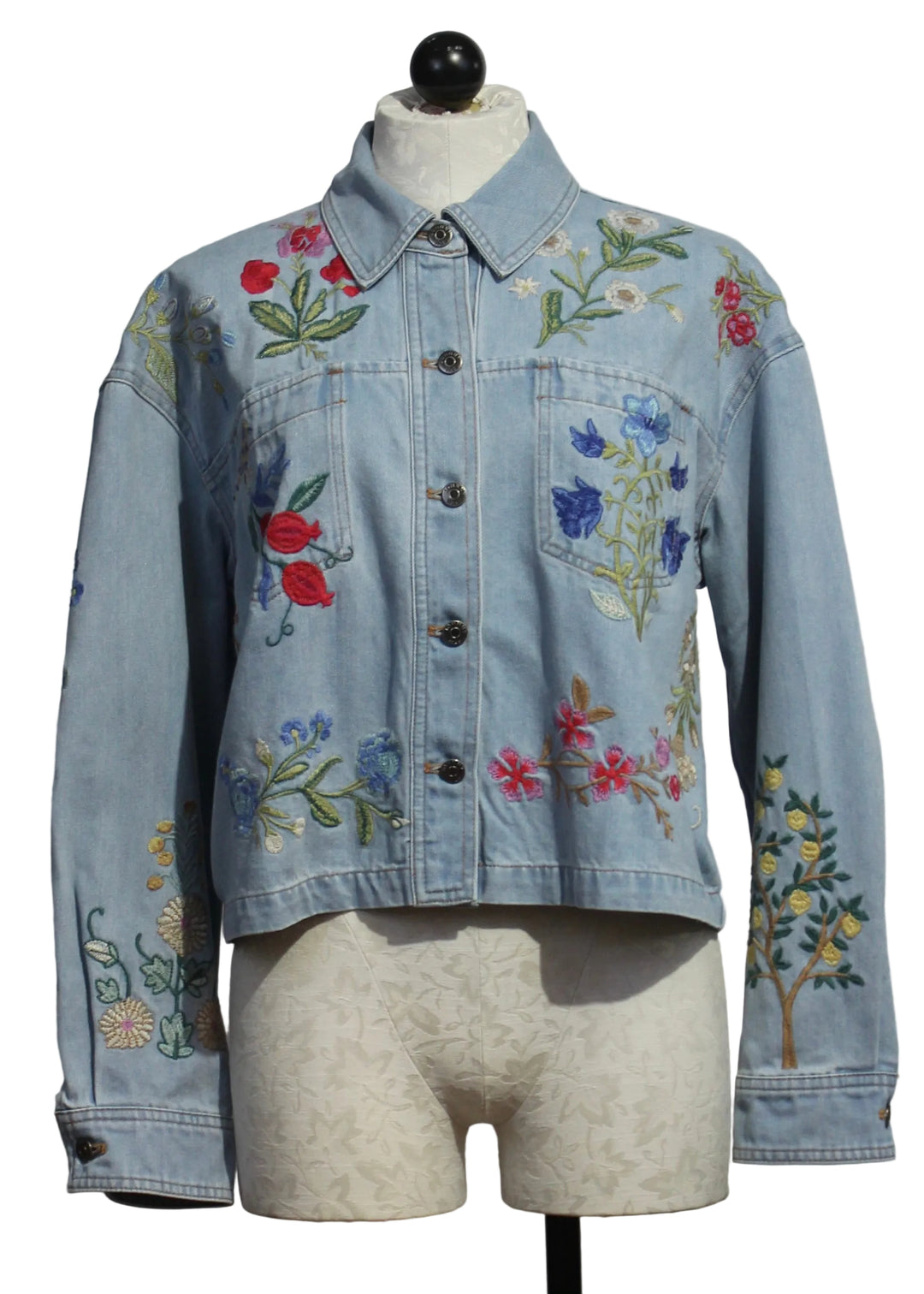 Beatrix Cropped Denim Jacket by Johnny Was