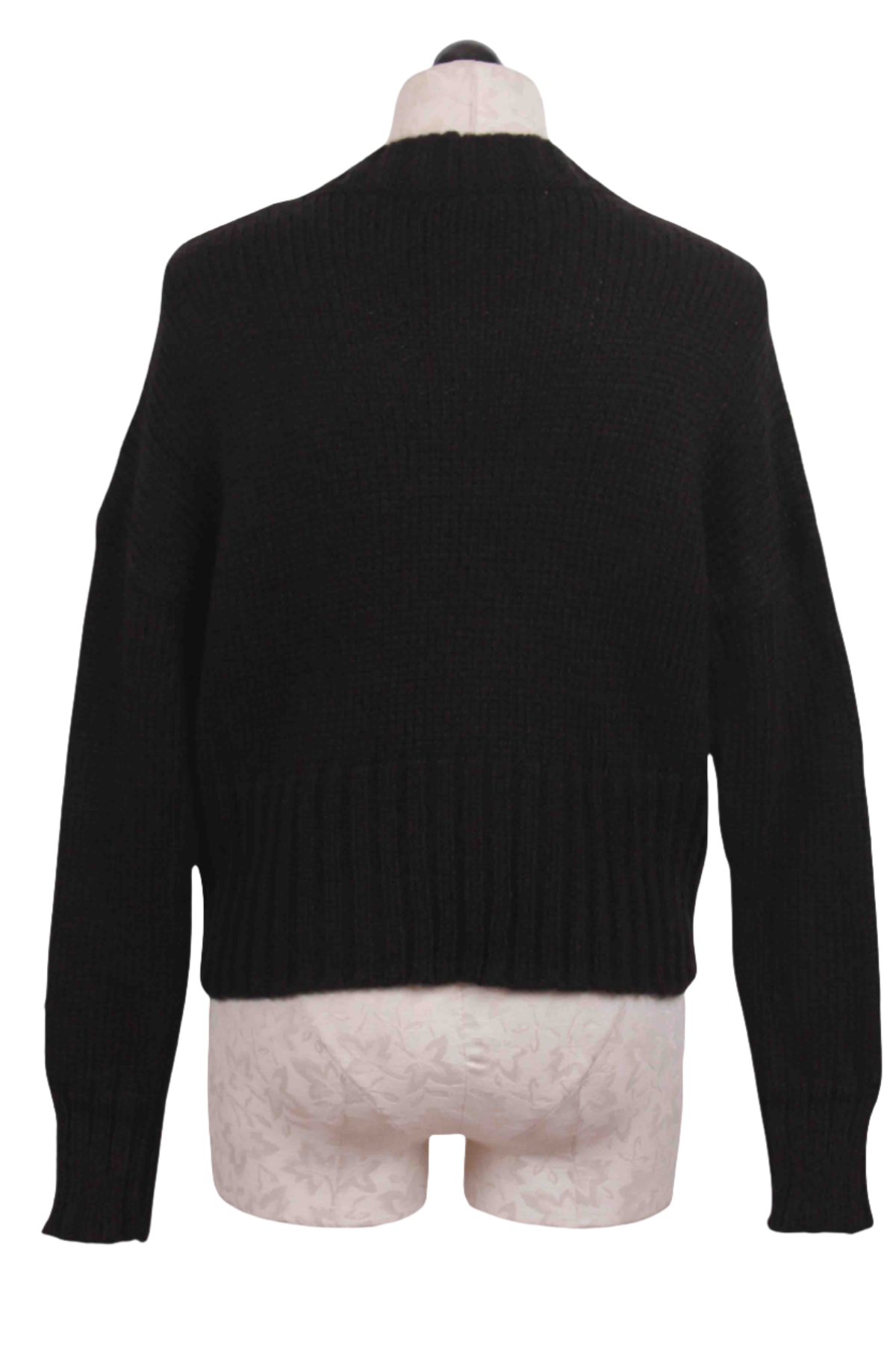 back view of black Jac Cropped Cardi by Wooden Ships