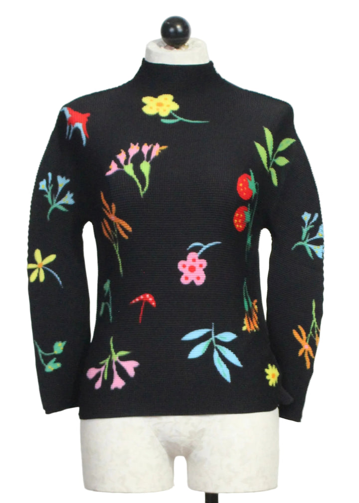 The Long Sleeve Daisy Floral Texture Top by Wild Cosmos