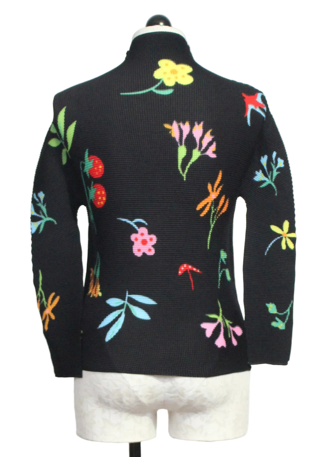 Back view of The Long Sleeve Daisy Floral Texture Top by Wild Cosmos