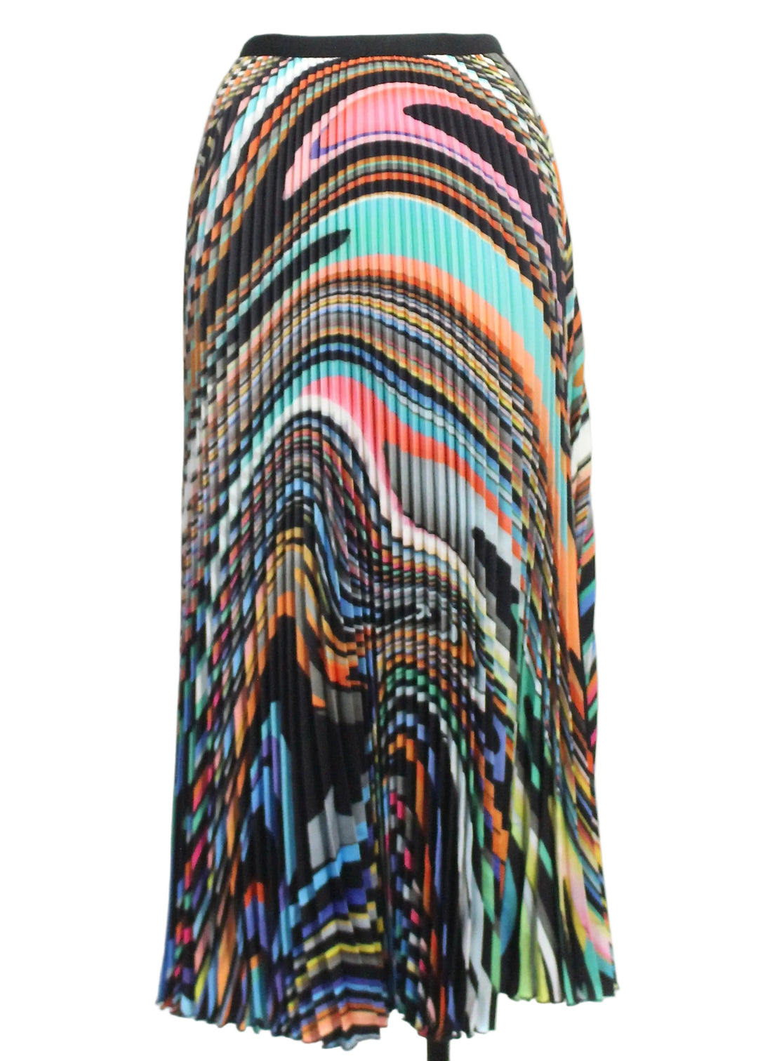 Emily Swirl Oil Paint Pleated Skirt by Wild Cosmos