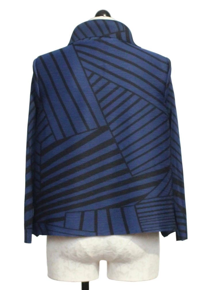 Back view of the Elodie Stripe Box Button Down Shirt by Wild Cosmos 