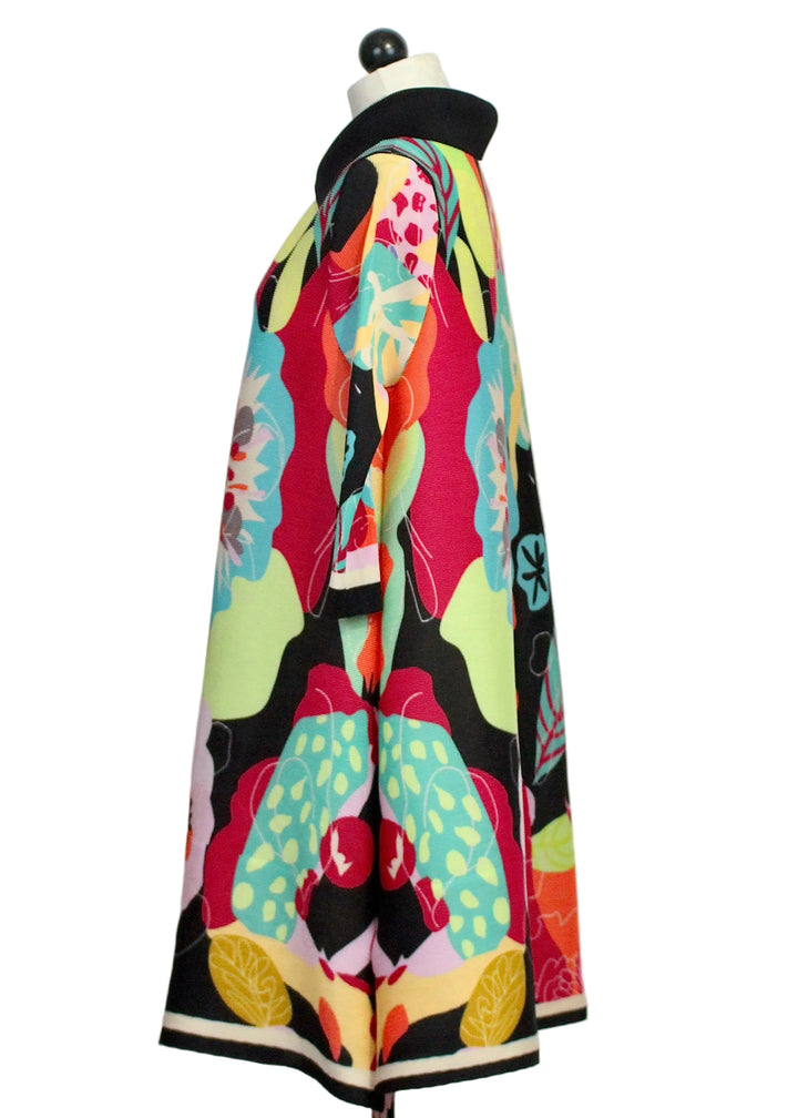Side view of The Paradise Bloom Crystal Pleats Dress/Jacket by Wild Cosmos