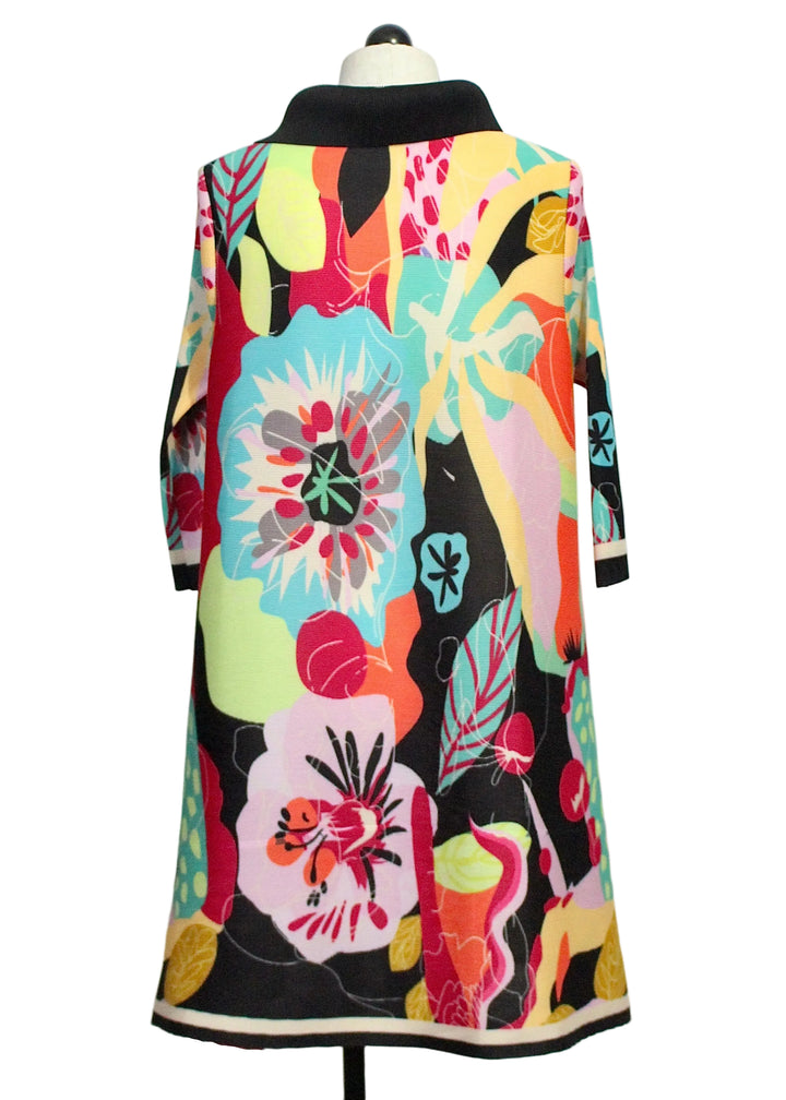 Back view of The Paradise Bloom Crystal Pleats Dress/Jacket by Wild Cosmos