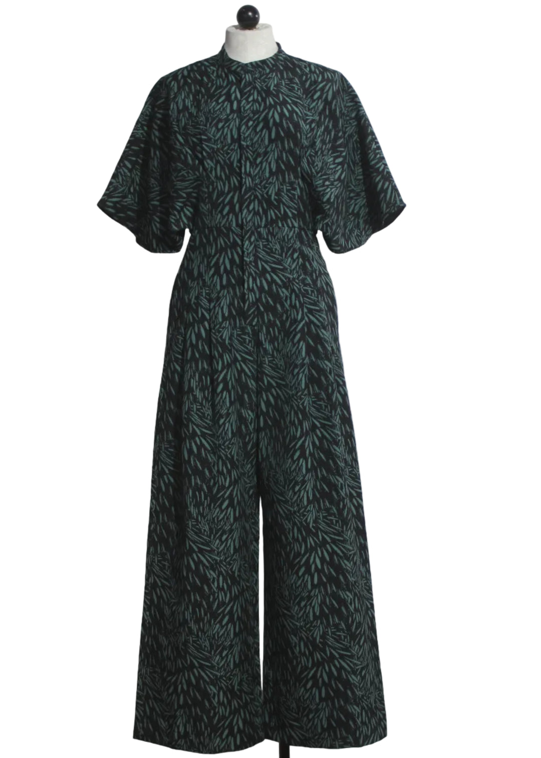 The Siloe Jumpsuit by SKFK in the green Leaves print