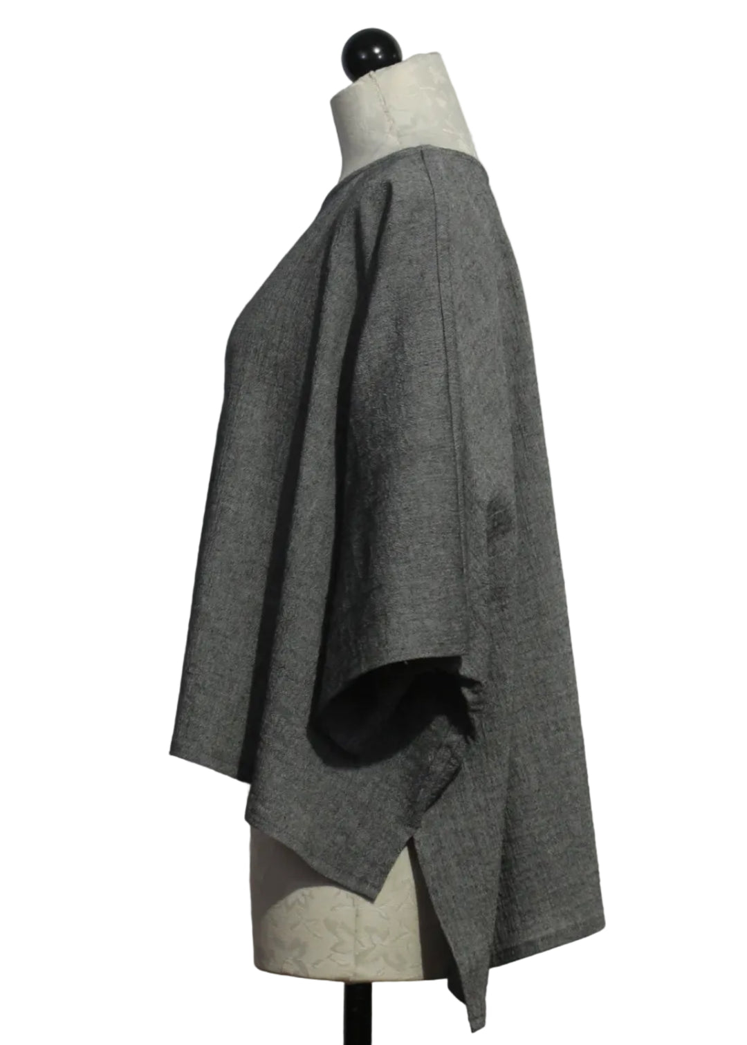 side view of the Natural colored Alina Top by Kozan