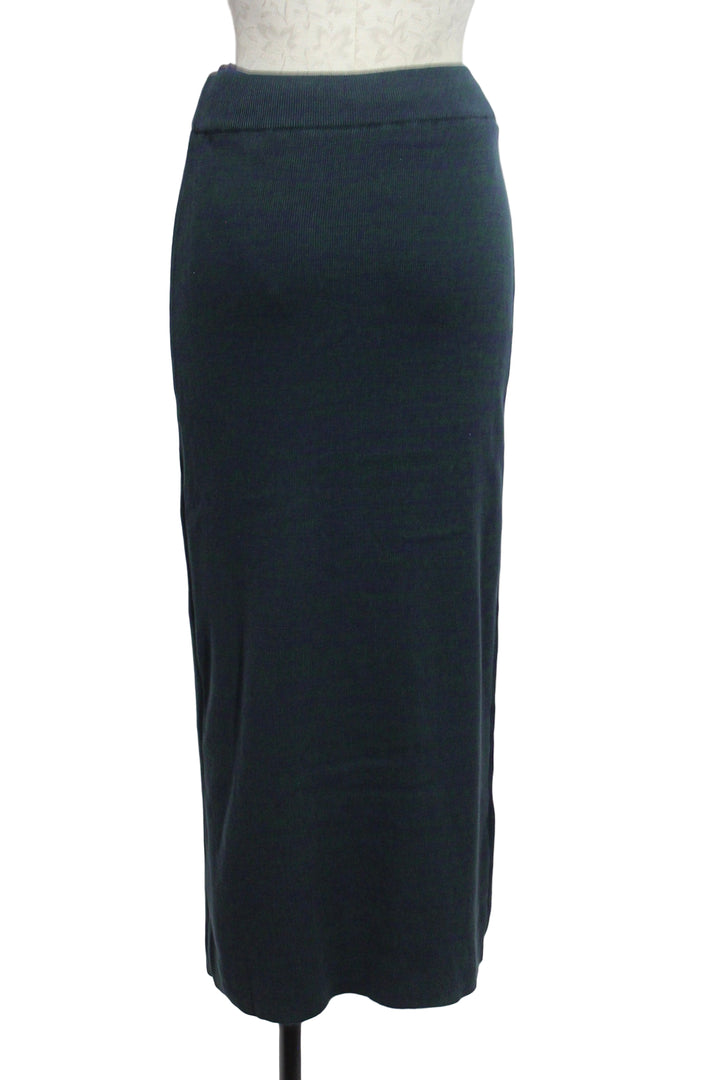 back view of Navy Ibana GOTS Skirt by SKFK 