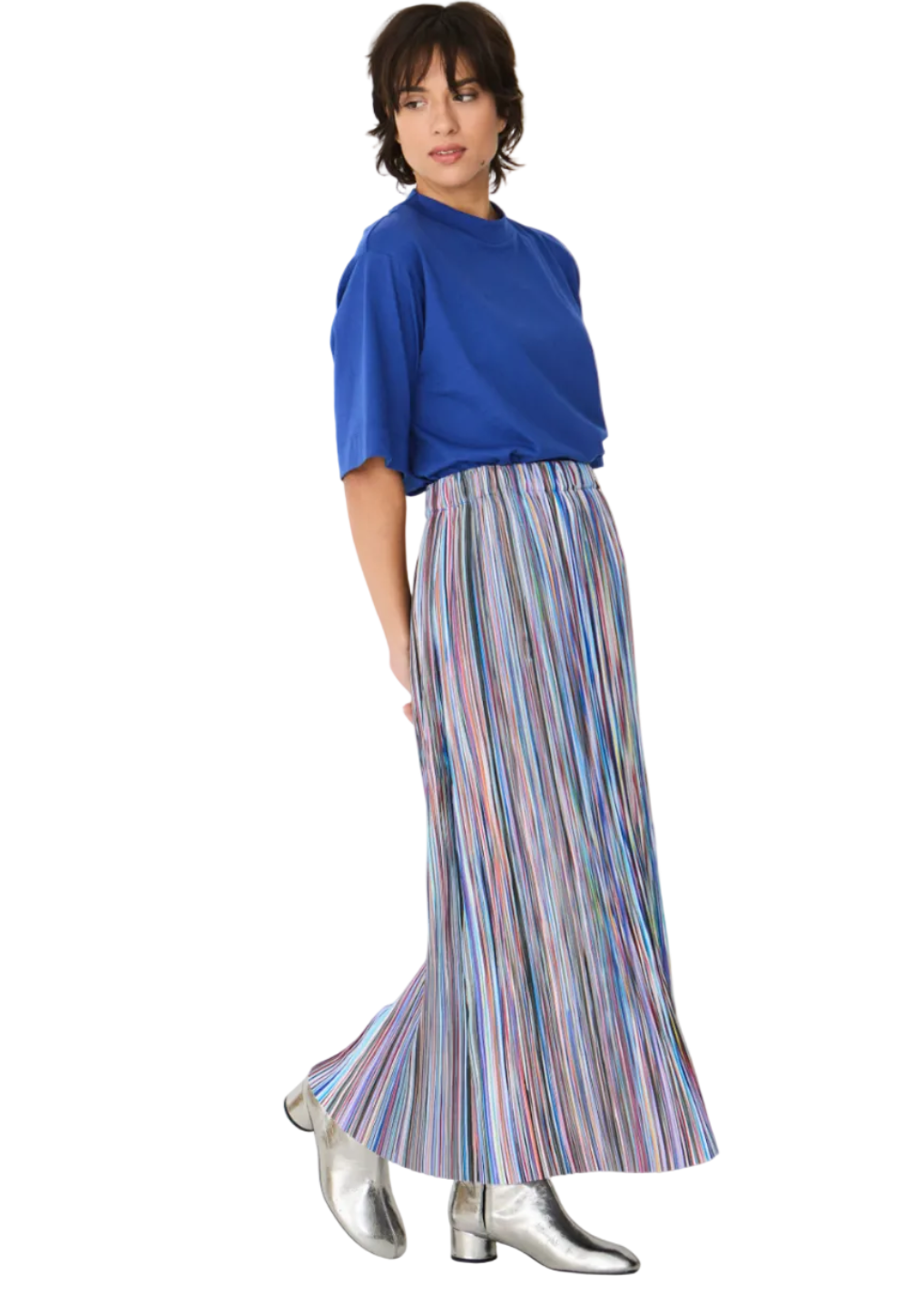 model wearing the Multicoloring Laurane Skirt by SKFK