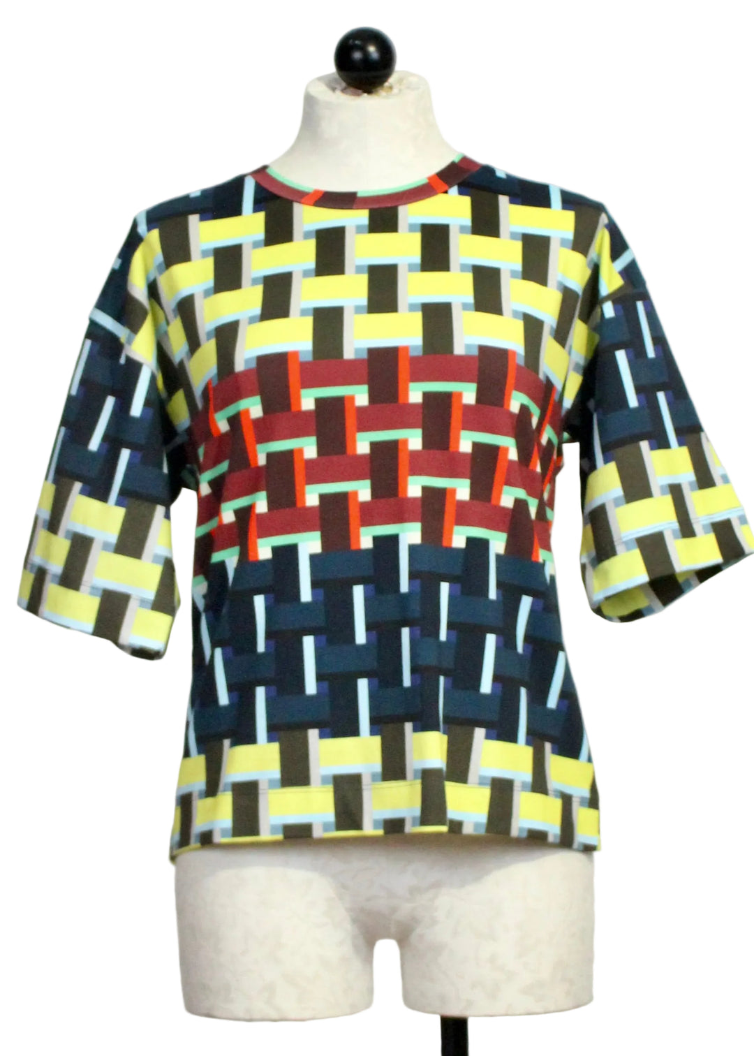 Laritz GOTS T-Shirt by SKFK in the Bricks Print
