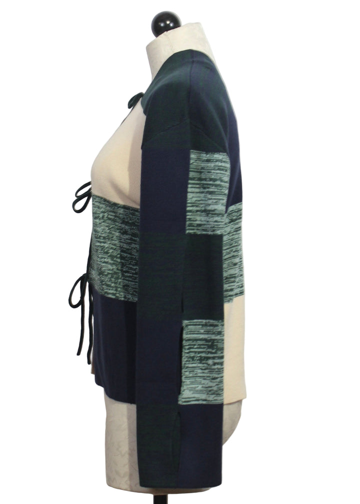 side view of multicolored  Berenize GOTS Sweater by SKFK 