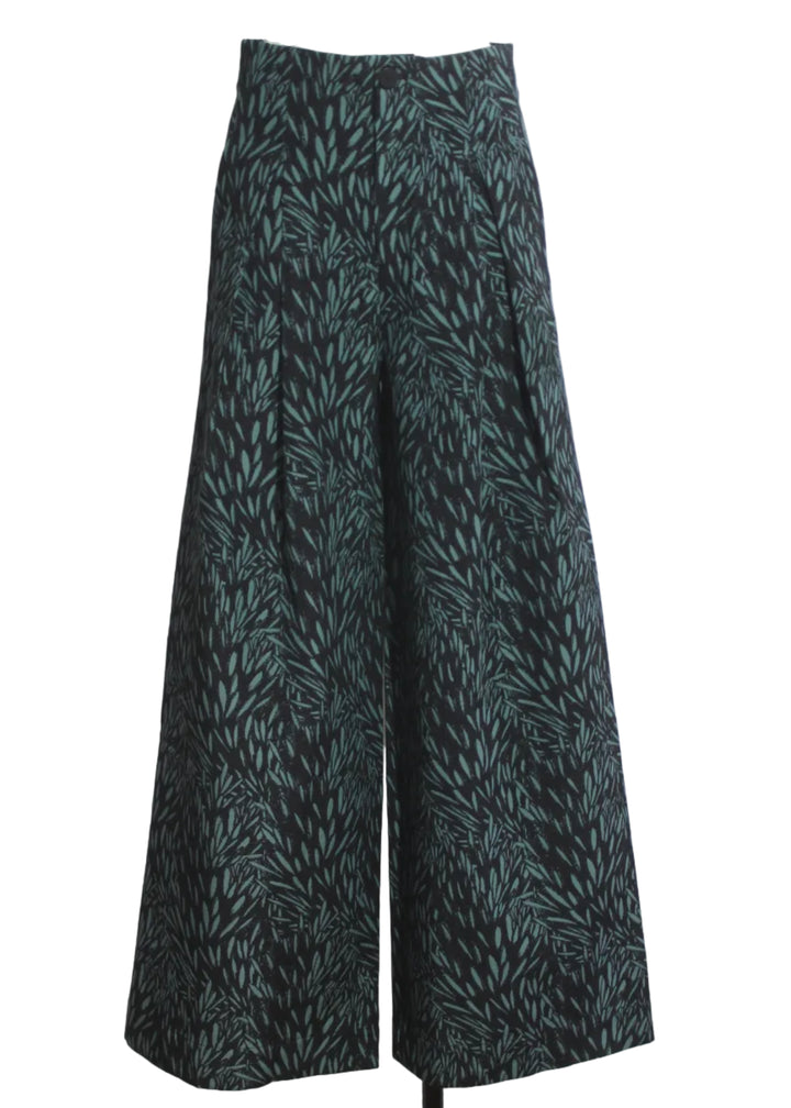 The Basabe Trouser by SKFK in the Leaves pattern