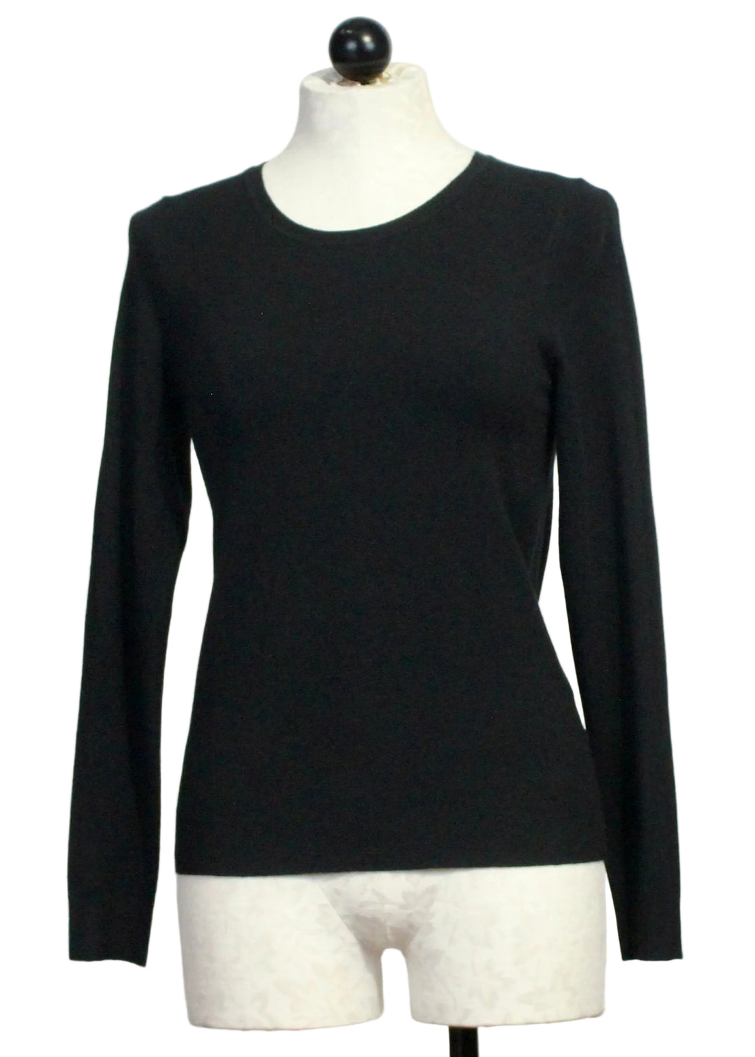Classic Black Long Sleeve Pullover Sweater by Alison Sheri