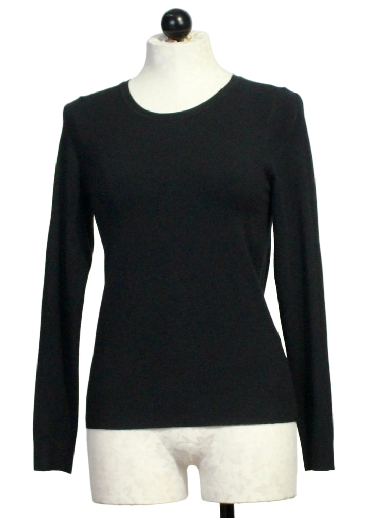 Classic Black Long Sleeve Pullover Sweater by Alison Sheri