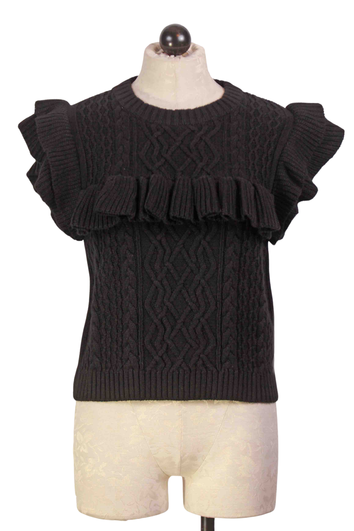 Black Zofia Sweater Vest by Cleobella