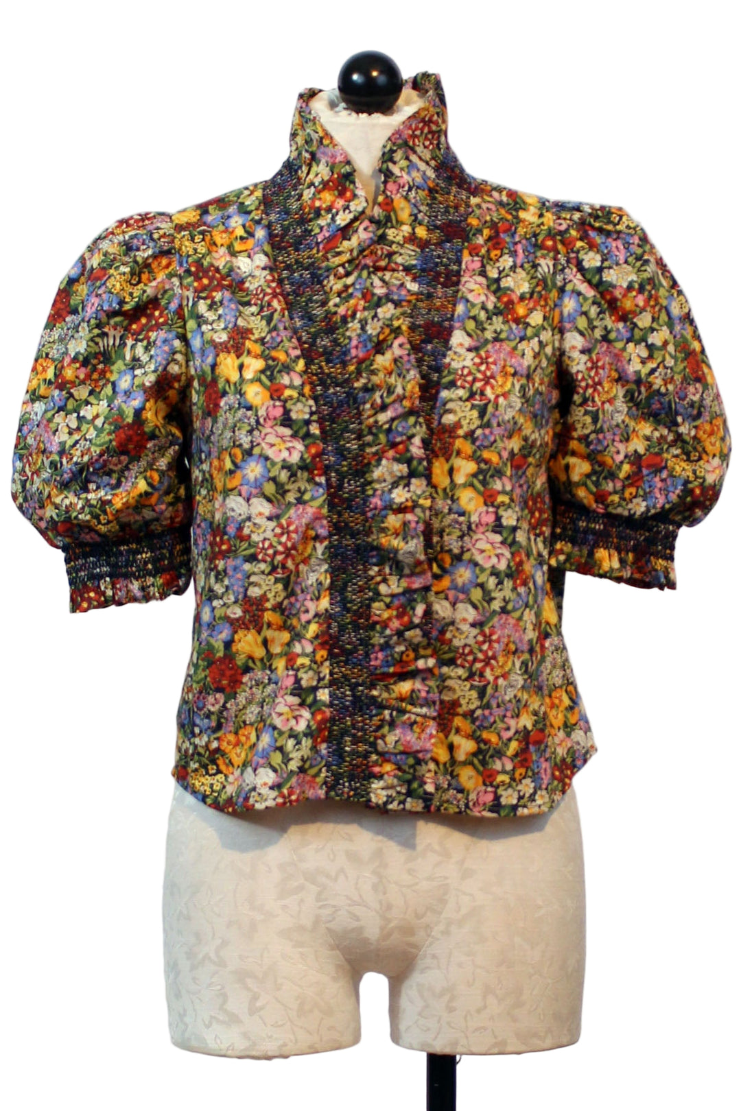 The Zuri Top Short Sleeve by Love The Label is a bestseller silhouette in the beautiful Cottage Garden Liberty of London print