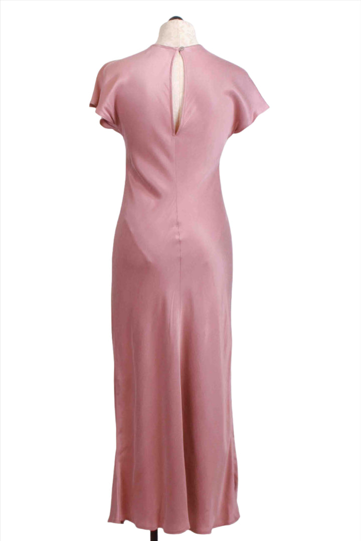 back view of Mauve colored Emmeline Bias Dress by Fifteen Twenty