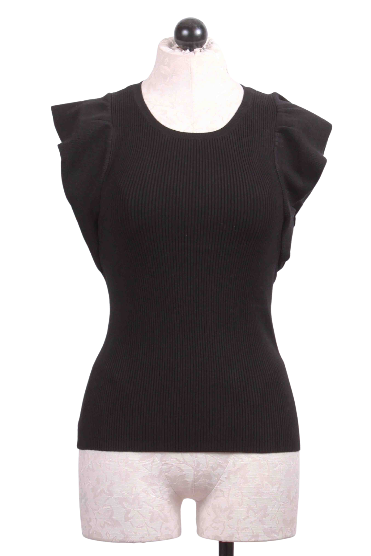 black Rory Cap Sleeve Top by Marie Oliver