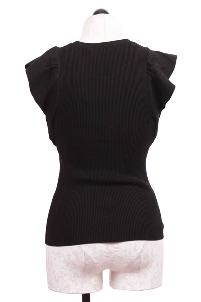 black view of black Rory Cap Sleeve Top by Marie Oliver