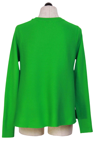back view of Green Cropped Flared Sweater by Compania Fantastica