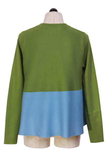 back view of Blue Green Flared Sweater by Compania Fantastica