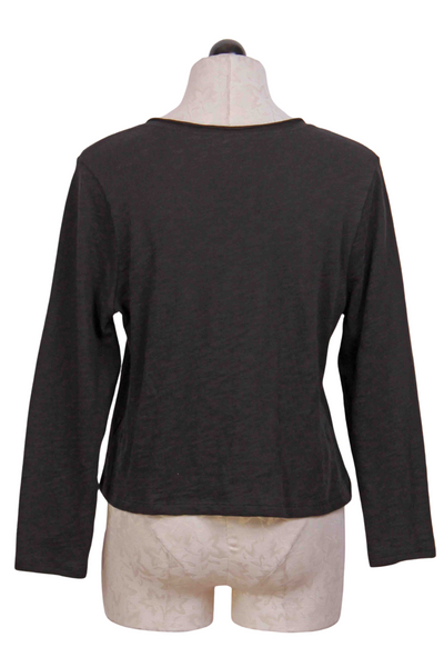 back view of Black Cotton Slub Easy Jacket by Escape by Habitat