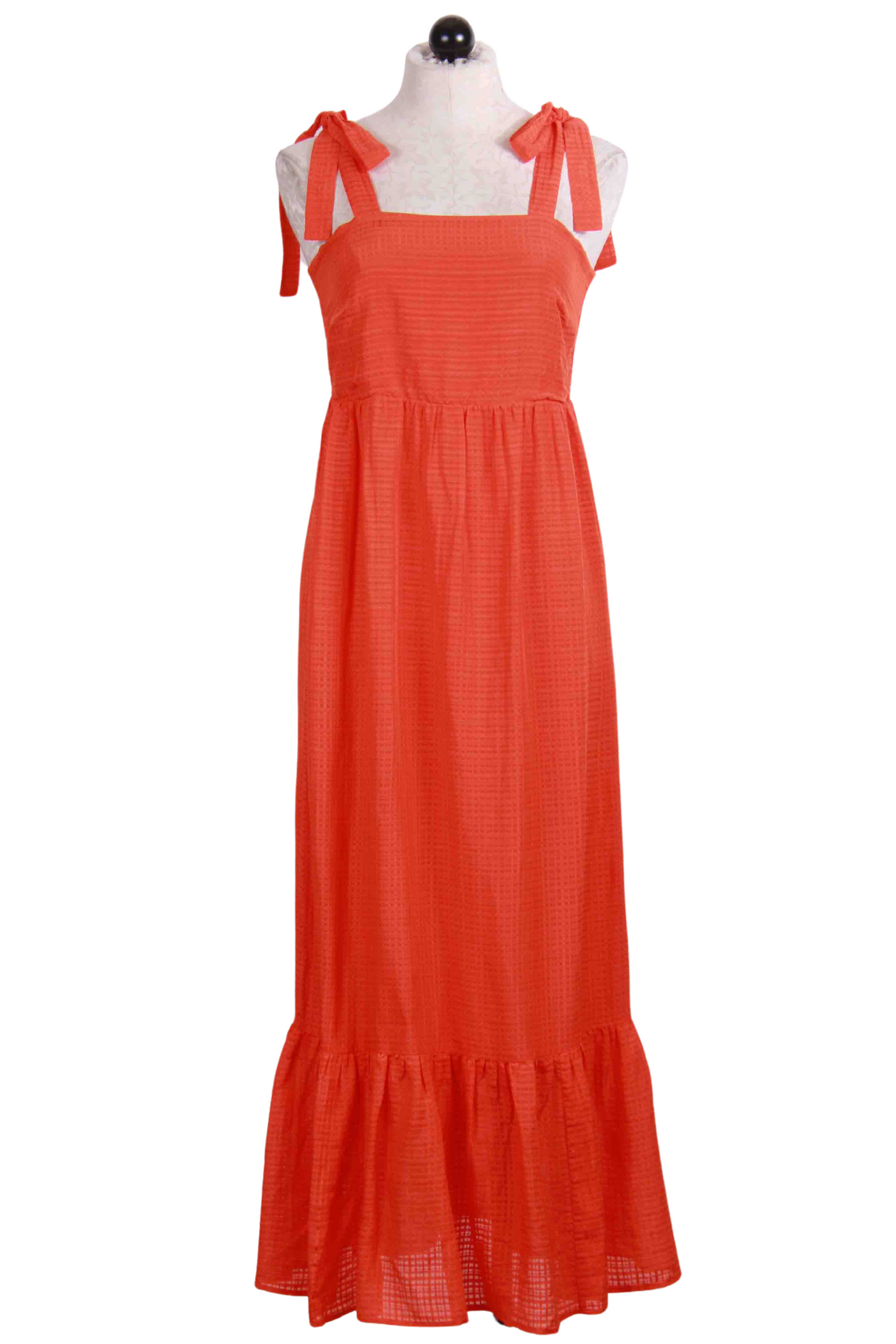 Blaze colored Abby Maxi Tank Dress by Marie Oliver