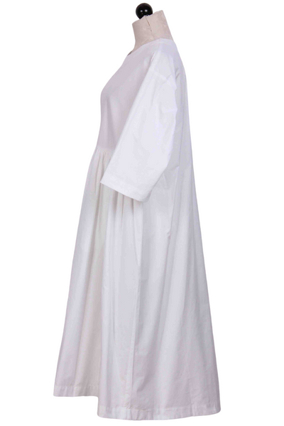 side view of White Paper Poplin Wide Dress by Bitte Kai Rand