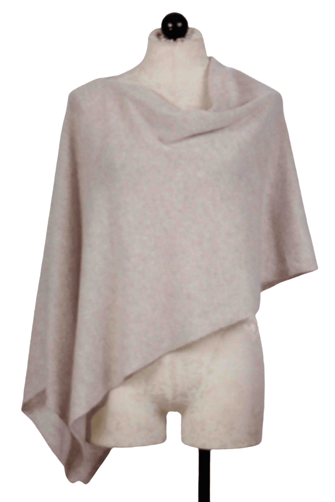 Latte Draped Cashmere Dress Topper by Alashan Cashmere